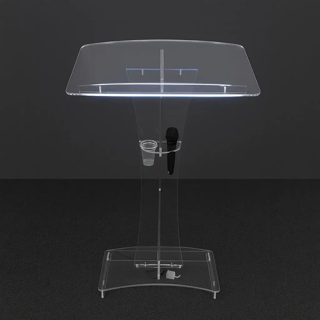 Tampo amplo do púlpito Tito — comporta Bíblia e notebook