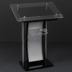 Púlpito de acrílico para igreja Marcos — vista porta biblia