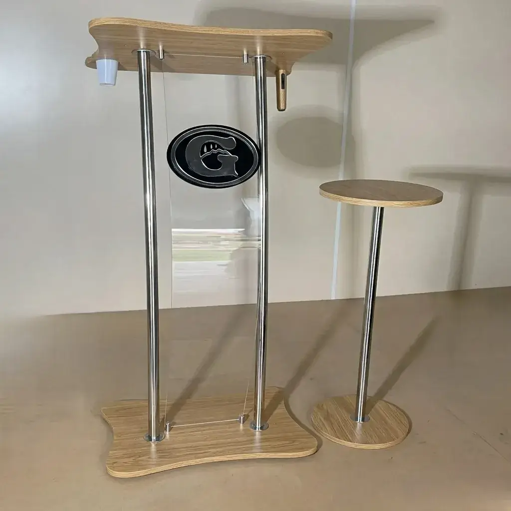Púlpito para Igreja com Mesa Marcos Gênesis em Madeira