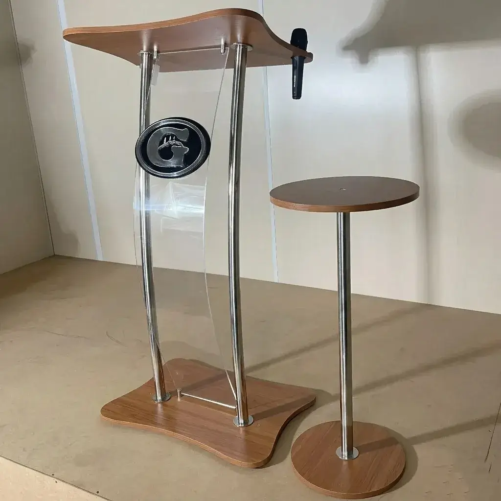 Púlpito para Igreja com Mesa Marcos Gênesis em Madeira